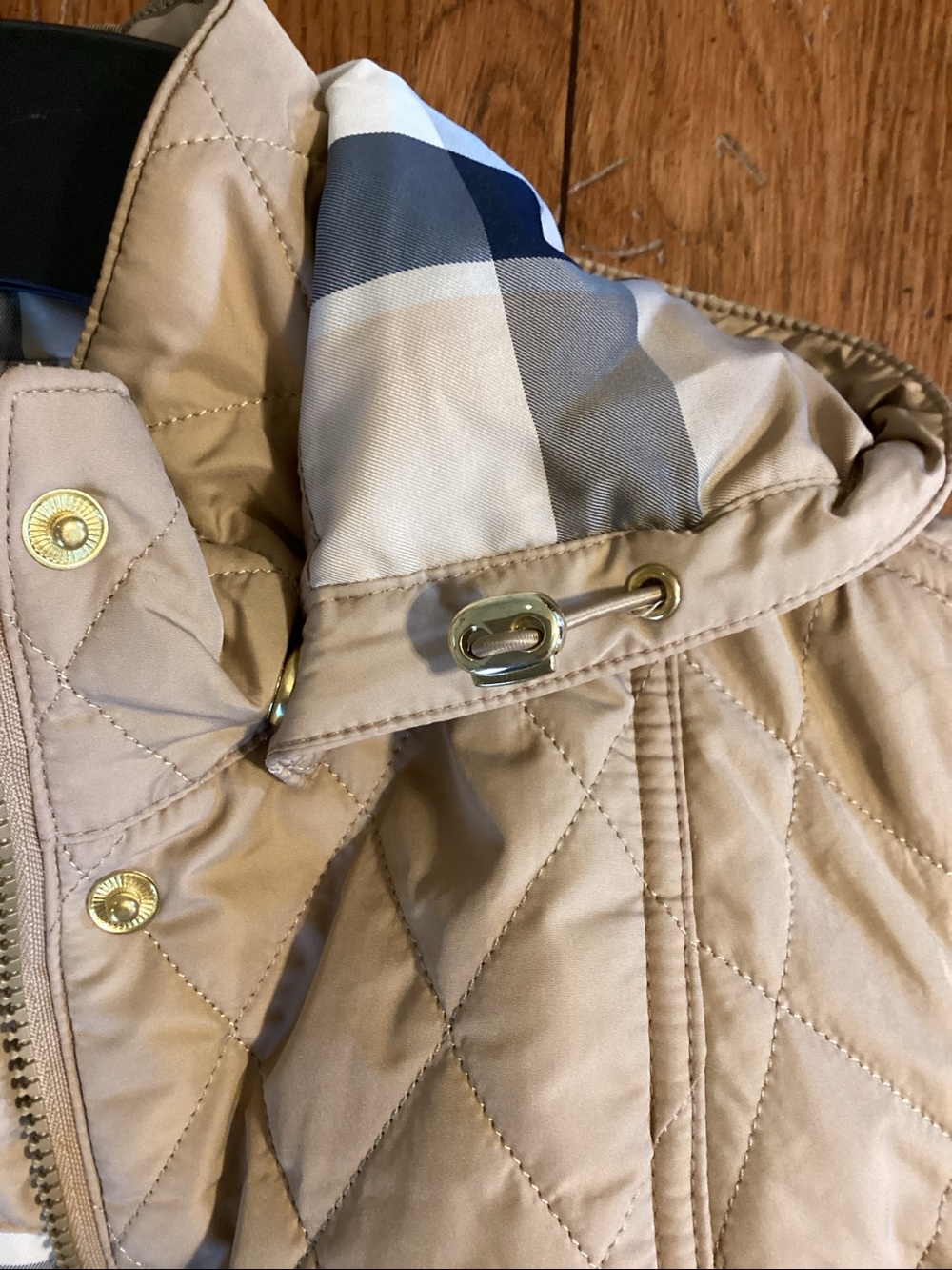 Barbour women’s beige Millfire diamond pattern quilted jacket. Women’s size 14 - Picture 8 of 15